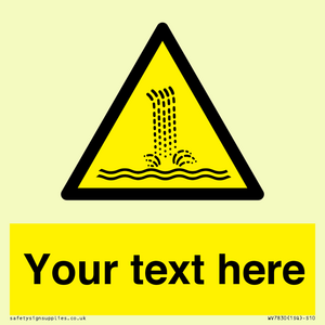 Custom warning artificial waterfall